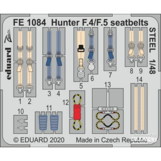 Hunter F.4/F.5 seatbelts STEEL for Airfix