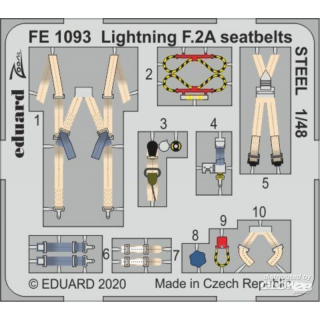 Lightning F.2A seatbelts STEEL for Airfix