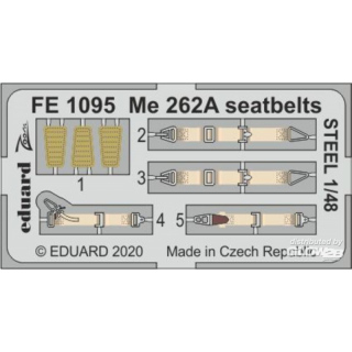 Me 262A seatbelts STEEL for Hobby Boss
