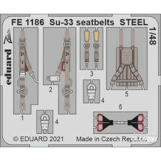 Su-33 seatbelts STEEL 1/48 for MINIBASE