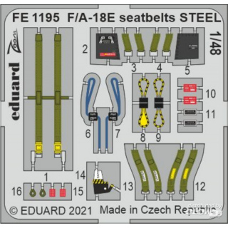 F/A-18E seatbelts STEEL 1/48 for MENG