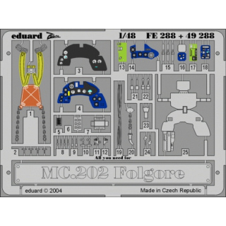Macchi MC.202 Folgore - Detailset 1/48