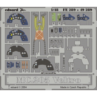 Macchi MC.205 Veltro - Detailset 1/48