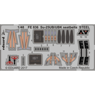 Su-25UB/UBK seatbelts STEEL - 1/48