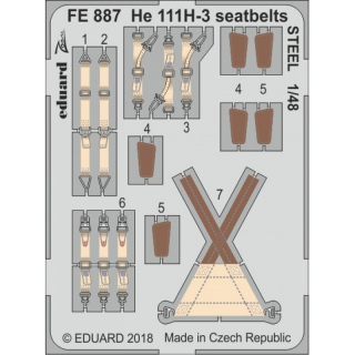 He 111H-3 seatbelts STEEL - 1/48