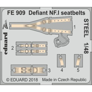 Defiant NF.I seatbelts STEEL - 1/48