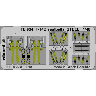 F-14D seatbelts STEEL - 1/48