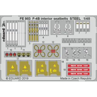 F-4B interior seatbelts STEEL - 1/48