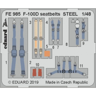 F-100D seatbelts STEEL - 1/48
