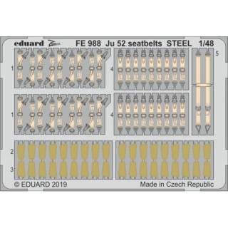 Ju 52 seatbelts STEEL - 1/48