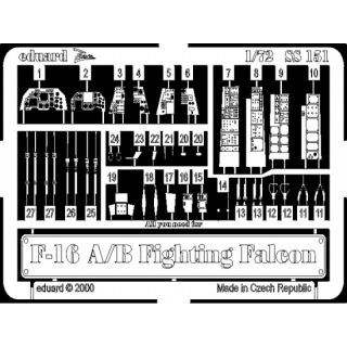 F-16 A/B Fighting Falcon - Detailset 1/72