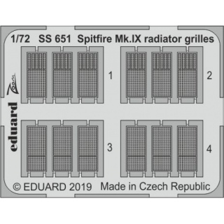 Spitfire Mk.IX radiator grilles - 1/72