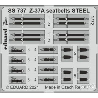 Z-37A seatbelts STEEL 1/72 for EDUARD