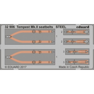 Tempest Mk.II Seatbelts STEEL - 1/32
