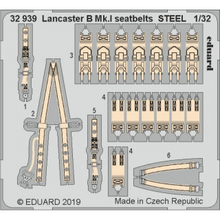 Lancaster B Mk.I seatbelts STEEL - 1/32