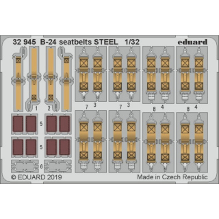 B-24 seatbelts STEEL - 1/32