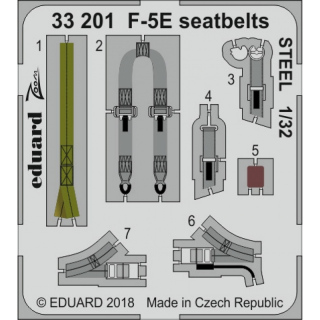 F-5E seatbelts STEEL - 1/32