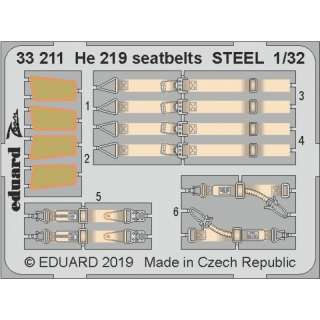 He 219 seatbelts STEEL - 1/32