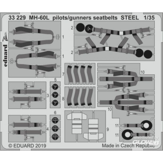 MH-60L pilots/gunners seatbelts STEEL for Kitty Hawk
