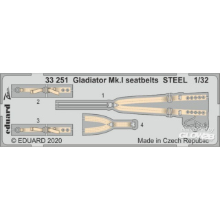 Gladiator Mk.I seatbelts STEEL for ICM