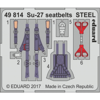 Sukhoi Su-27 Seatbelts STEEL - 1/48
