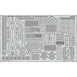 HMS Queen Elizabeth 1943 pt.5 - Deck & Main Batteries - 1/350