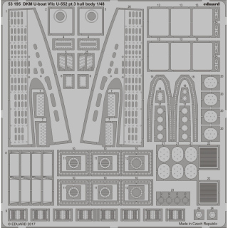 DKM U-boat VIIc U-552 pt.3 hull body - 1/48