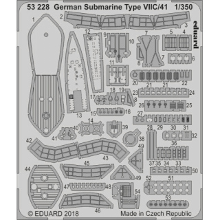 German Submarine Type VIIC/41 - 1/350