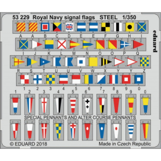 Royal Navy signal flags STEEL - 1/350