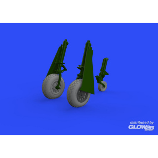 P-51D wheels block tread for Eduard