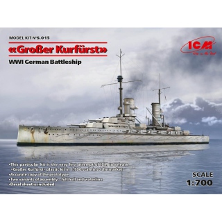WWI German Battleship Groer Kurfrst - ICM 1/700