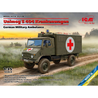 Unimog S 404 Krankenwagen, German Military Ambulance - ICM 1/35
