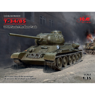 T-34/85 WWII Soviet Medium Tank - ICM 1/35