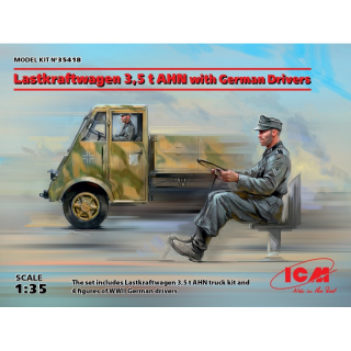 Lastkraftwagen 3,5t AHN w. German Drivers - ICM 1/35