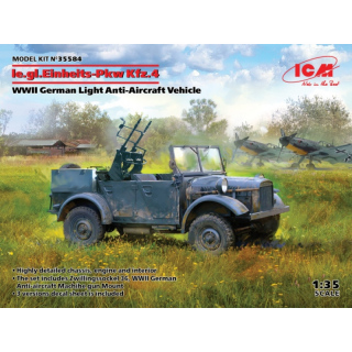  le.gl. Einheits-Pkw Kfz.4 Light Anti-Aircraft Vehicle - ICM 1/35