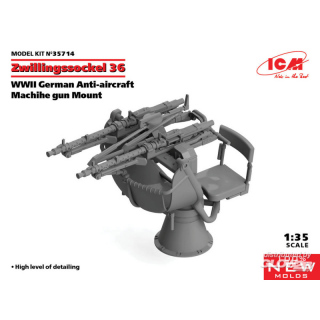 Zwillingssockel 36, WWII German Anti-aircraft Machihe gun Mount (100% new molds)