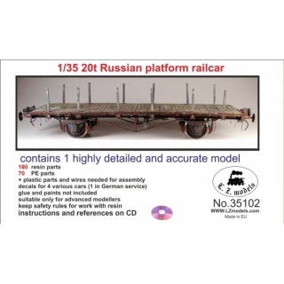 Russian 20t Plattform Railcar - LZ Models 1/35