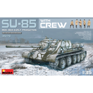 SU-85 Mod.1943 (early Prod.) w. Crew - MiniArt 1/35