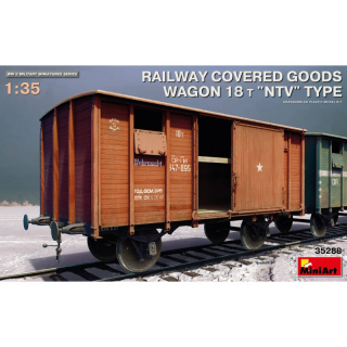 Railway Covered Goods Wagon 18t NTV Type - MiniArt 1/35