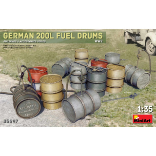 German 200L Fuel Drums WW2 - MiniArt 1/35