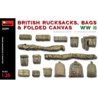 British Rucksacks, Bags & Folded Canvas WWII - MiniArt 1/35