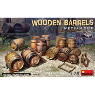 Wooden Barrels (Medium Size) - MiniArt 1/35