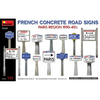 French Concrete Road Signs 1930-40s. Paris Region