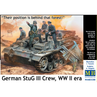 German StuG III Crew WWII Their position is behind that forest - Master Box 1/35