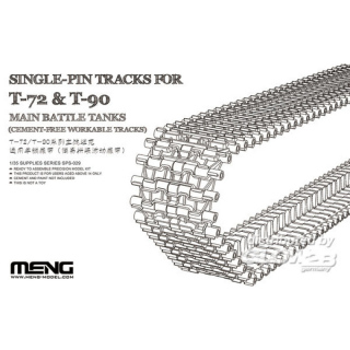 Single-Pin Tracks for T-72 & T-90 Main Battle Tanks(Cement-Free workable - Meng Model 1/35