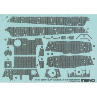 King Tiger (Henschel-Turret) Zimmerit Decal - Meng Model 1/35