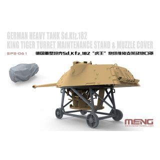 German King Tiger Turret Maintenance Stand & Muzzle Cover - Meng Model 1/35