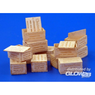 U.S.Wooden crates f.cigaretes WWII-typII