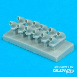 P-40E Warhawk Exhausts - Quickboost 1/48
