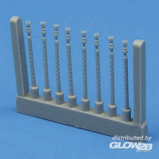 Lancaster Gun Barrels round perforated - Quickboost 1/72